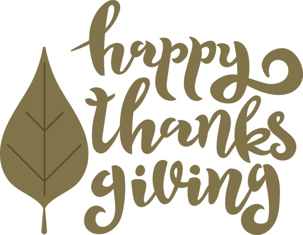 Transparent Thanksgiving Logo Calligraphy Meter for Happy Thanksgiving for Thanksgiving