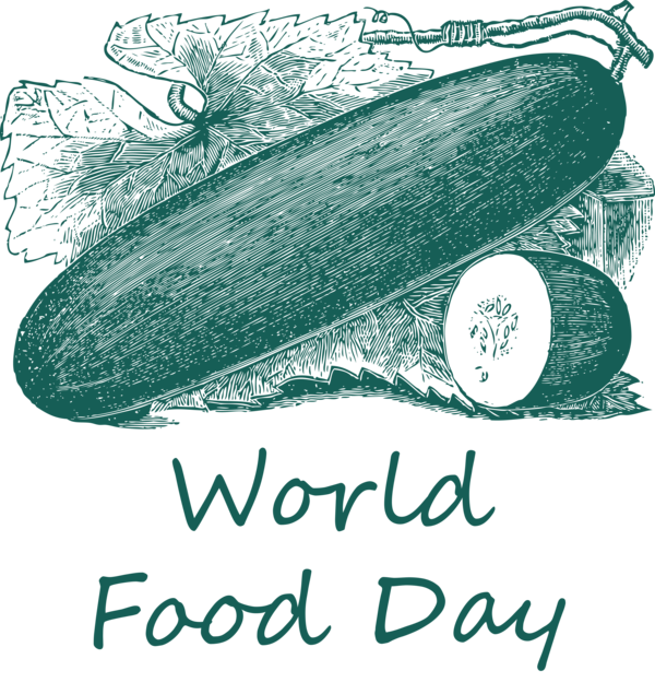 Transparent World Food Day Vegetable Fruit vegetable Cucumber for Food Day for World Food Day