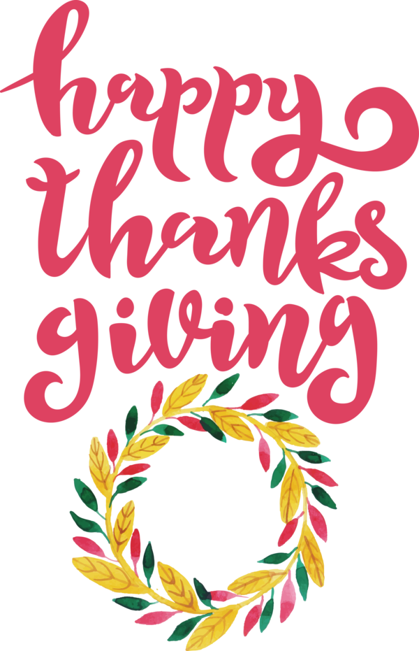 Transparent Thanksgiving Line Calligraphy Meter for Happy Thanksgiving for Thanksgiving