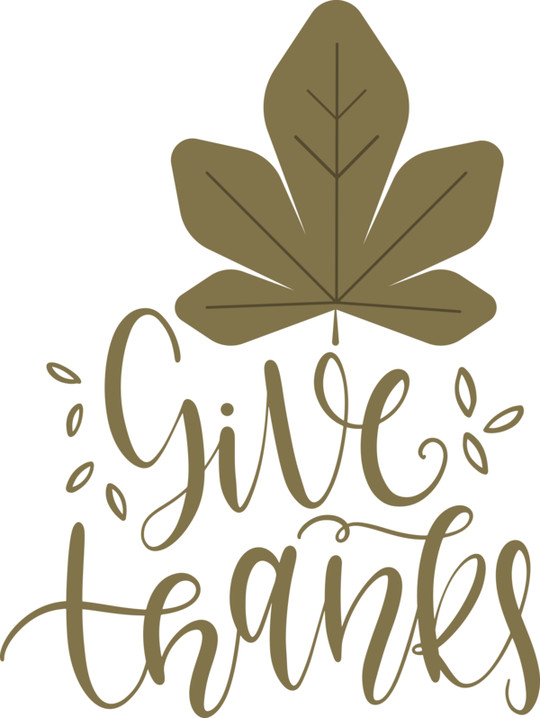 Transparent Thanksgiving Leaf Flower Logo for Give Thanks for Thanksgiving