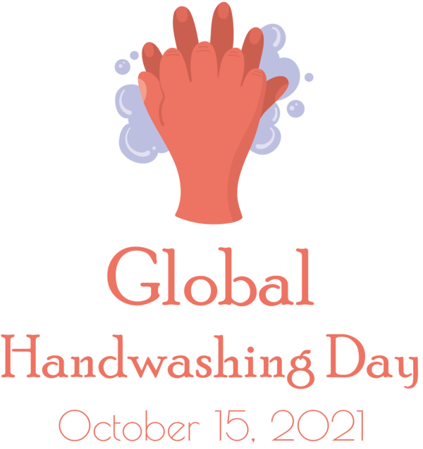 Transparent Global Handwashing Day Logo Machine Sewing Machine for Hand washing for Global Handwashing Day