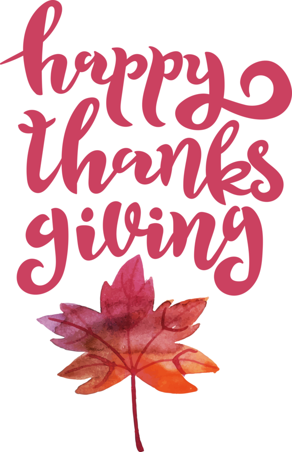 Transparent Thanksgiving Calligraphy Typography Logo for Happy Thanksgiving for Thanksgiving