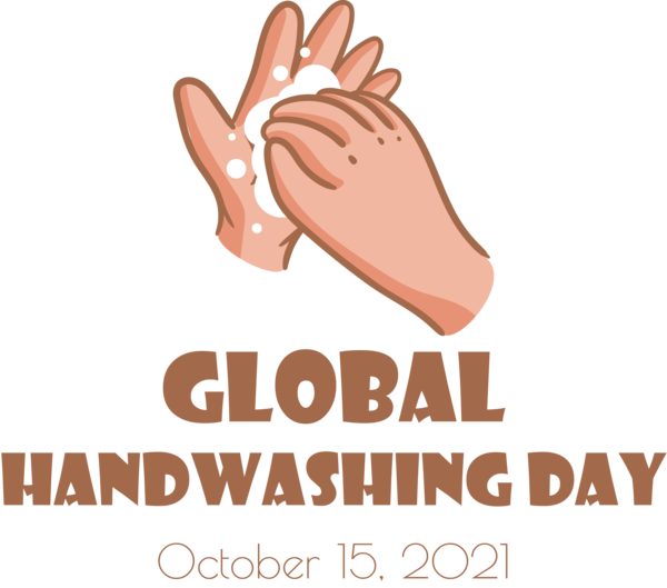 Transparent Global Handwashing Day Logo Joint Skin for Hand washing for Global Handwashing Day