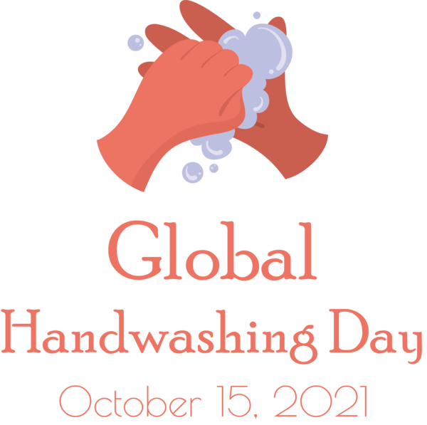 Transparent Global Handwashing Day Logo Machine Sewing Machine for Hand washing for Global Handwashing Day