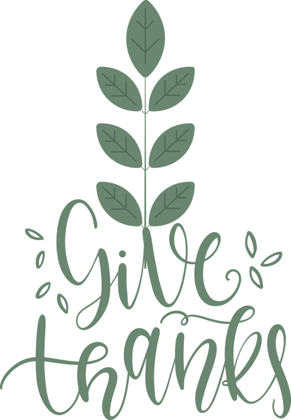 Transparent Thanksgiving Leaf Plant stem Font for Give Thanks for Thanksgiving
