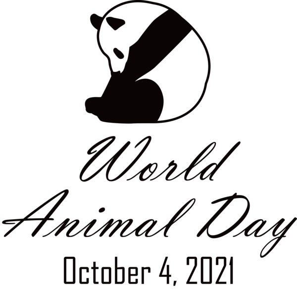 Transparent World Animal Day Line art Human Black and white for Animal Day for World Animal Day