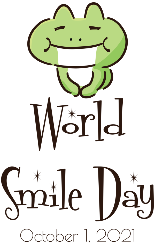 Transparent World Smile Day Frogs Frog-M Frog-M for Smile Day for World Smile Day