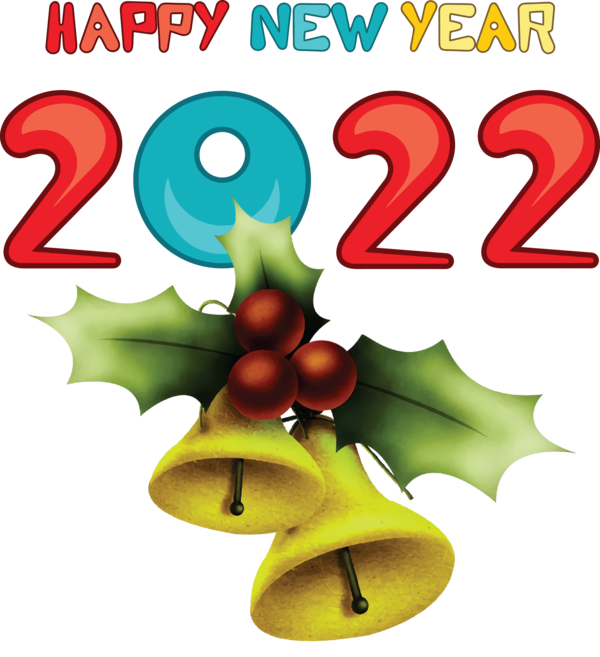 Transparent New Year Christmas Ornament M Design Flower for Happy New Year 2022 for New Year