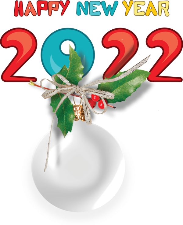 Transparent New Year Flower Christmas Day Christmas Ornament M for Happy New Year 2022 for New Year