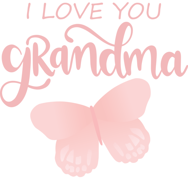 Transparent National Grandparents Day Font Meter Lepidoptera for Grandmothers Day for National Grandparents Day