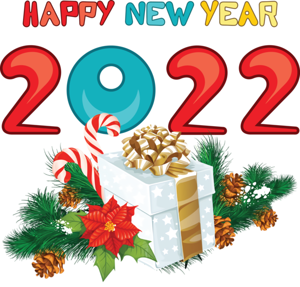 Transparent New Year Christmas Day Christmas gift Gift for Happy New Year 2022 for New Year