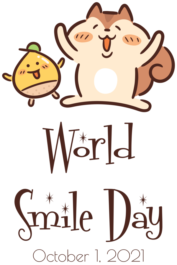 Transparent World Smile Day Icon Painting Cartoon for Smile Day for World Smile Day