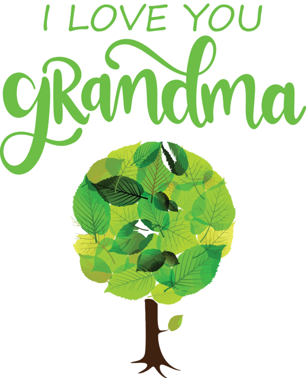 Transparent National Grandparents Day Leaf Green Font for Grandmothers Day for National Grandparents Day