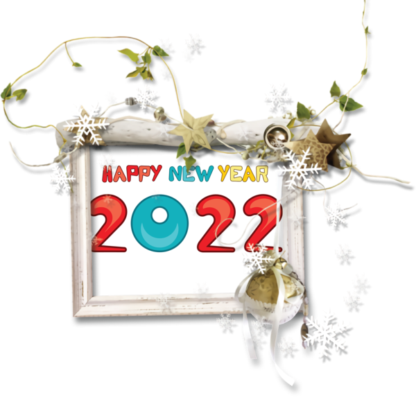 Transparent New Year Film frame Picture Frame Tapestry for Happy New Year 2022 for New Year