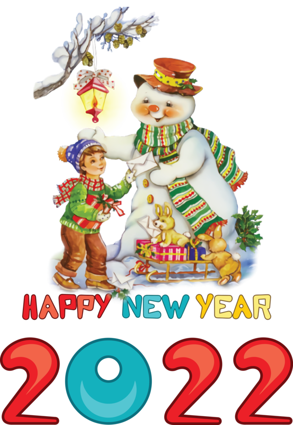 Transparent New Year Christmas Day Birthday Design for Happy New Year 2022 for New Year