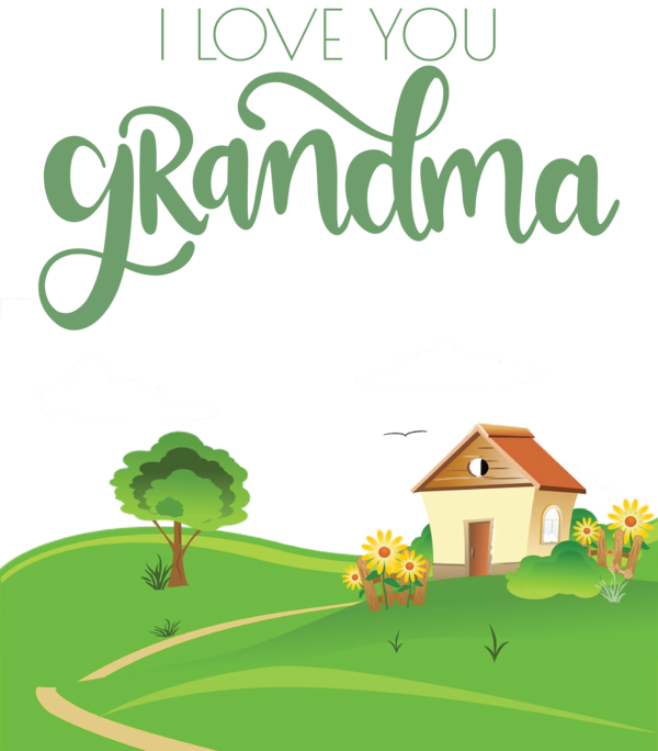 Transparent National Grandparents Day Leaf Flower Font for Grandmothers Day for National Grandparents Day
