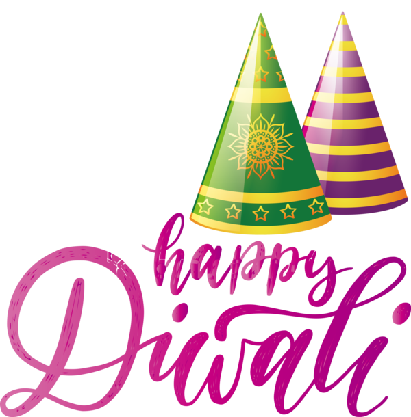 Transparent Diwali Party hat Logo Hat for Happy Diwali for Diwali