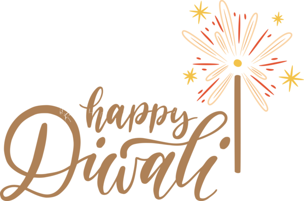 Transparent Diwali Logo Line Flower for Happy Diwali for Diwali