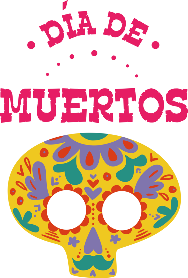 Transparent Day of the Dead Drawing Design for Día de Muertos for Day Of The Dead