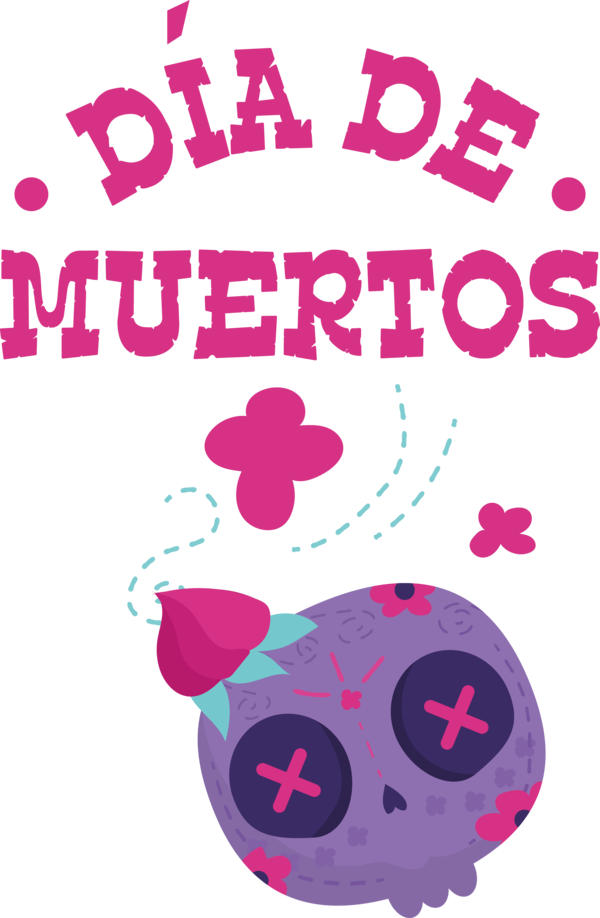 Transparent Day of the Dead Design Poster Logo for Día de Muertos for Day Of The Dead
