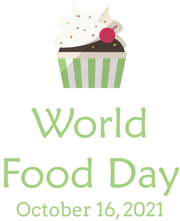 Transparent World Food Day Baking Cup water Babies Logo for Food Day for World Food Day