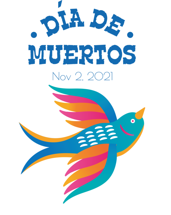 Transparent Day of the Dead Birds Logo Design for Día de Muertos for Day Of The Dead
