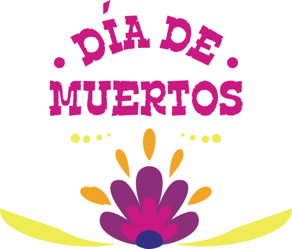 Transparent Day of the Dead Flower Floral design Logo for Día de Muertos for Day Of The Dead