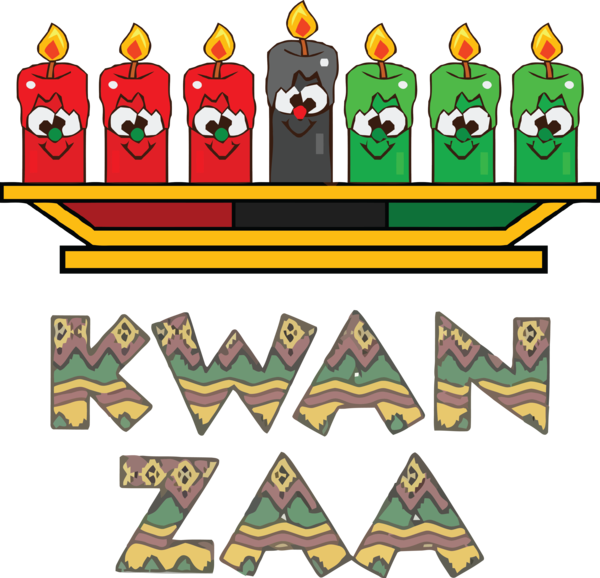 Transparent Kwanzaa Logo Recreation Text for Happy Kwanzaa for Kwanzaa