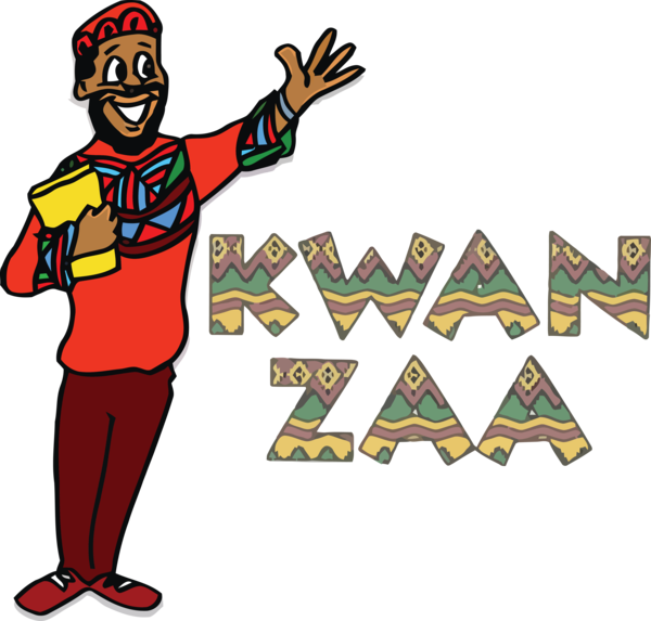 Transparent Kwanzaa Human Cartoon Line for Happy Kwanzaa for Kwanzaa