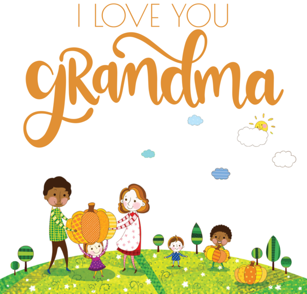 Transparent National Grandparents Day Grandparent Grandparents' Day Cartoon for Grandmothers Day for National Grandparents Day