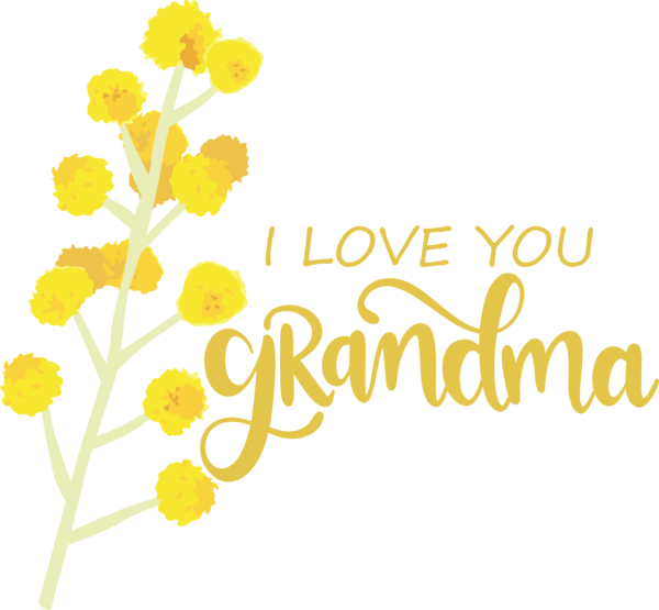 Transparent National Grandparents Day Floral design Cut flowers Logo for Grandmothers Day for National Grandparents Day