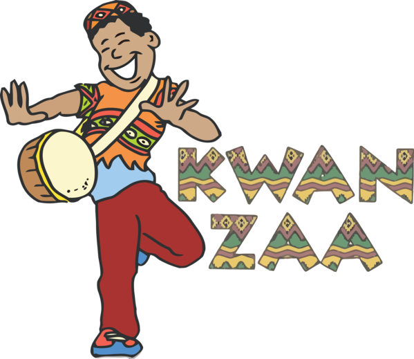 Transparent Kwanzaa Hand Drum Cartoon Sports equipment for Happy Kwanzaa for Kwanzaa