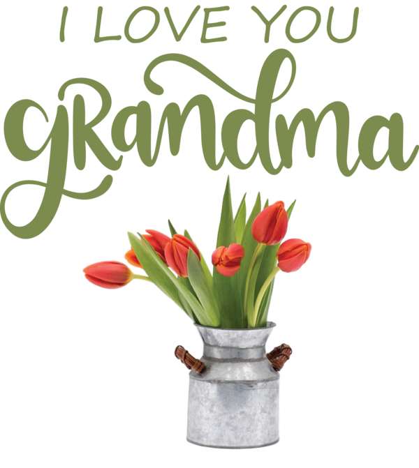 Transparent National Grandparents Day Floral design Cut flowers Flowerpot for Grandmothers Day for National Grandparents Day