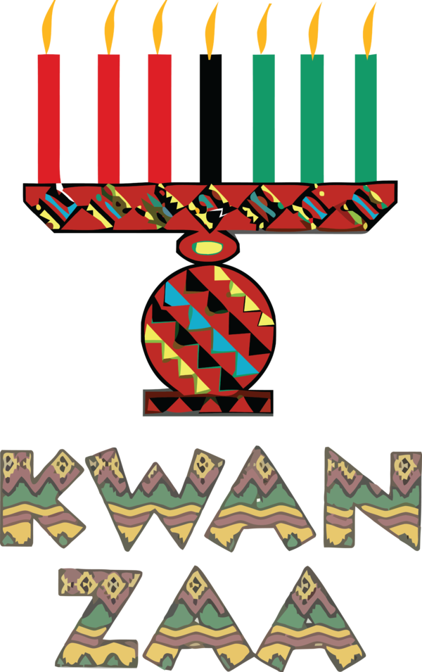 Transparent Kwanzaa Design Line Pattern for Happy Kwanzaa for Kwanzaa