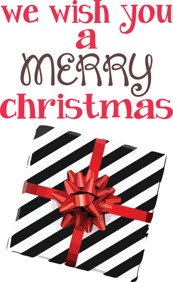 Transparent Christmas Line Font Gift for Merry Christmas for Christmas