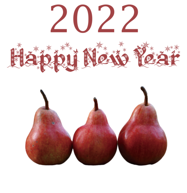 Transparent New Year Natural food Pear Accessory fruit for Happy New Year 2022 for New Year