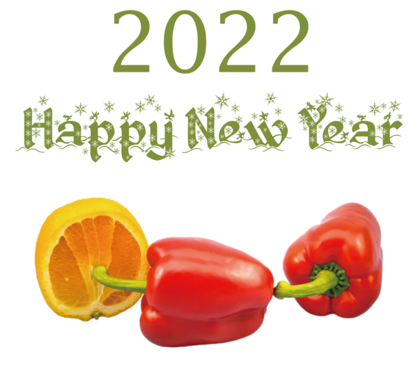 Transparent New Year Habanero Natural food Bell Pepper for Happy New Year 2022 for New Year