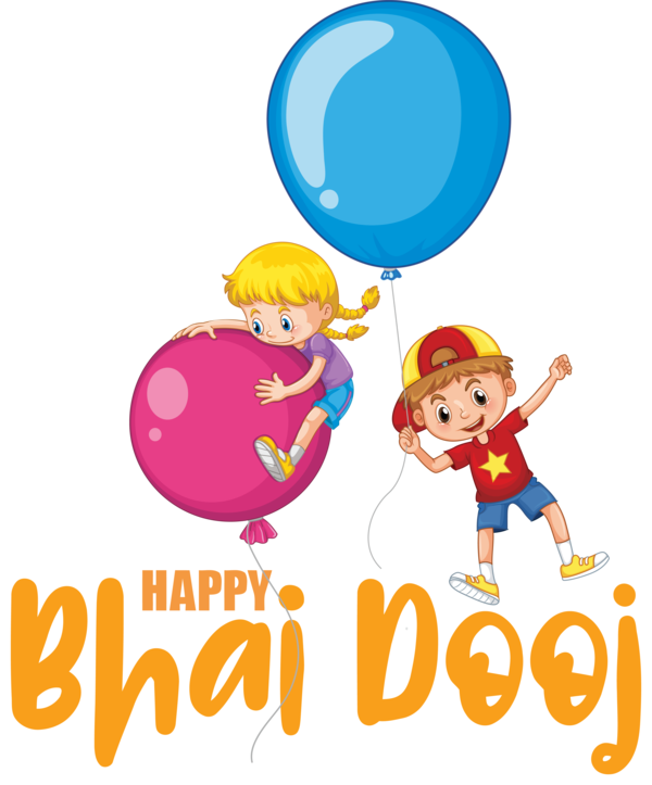 Transparent Bhai Dooj Balloon Birthday Greeting Card for Bhai Beej for Bhai Dooj