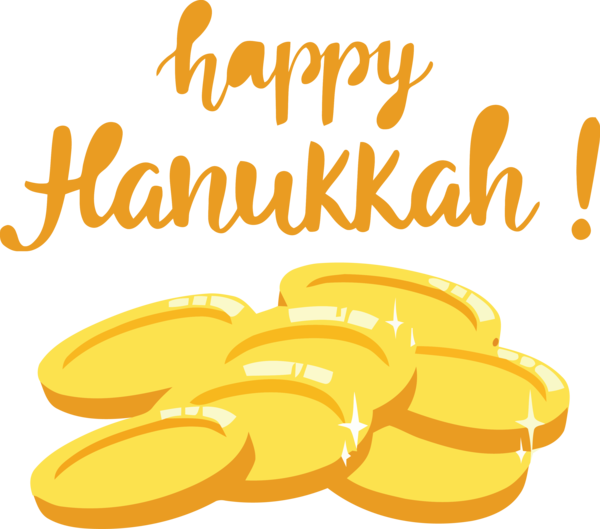 Transparent Hanukkah Line Yellow Commodity for Happy Hanukkah for Hanukkah