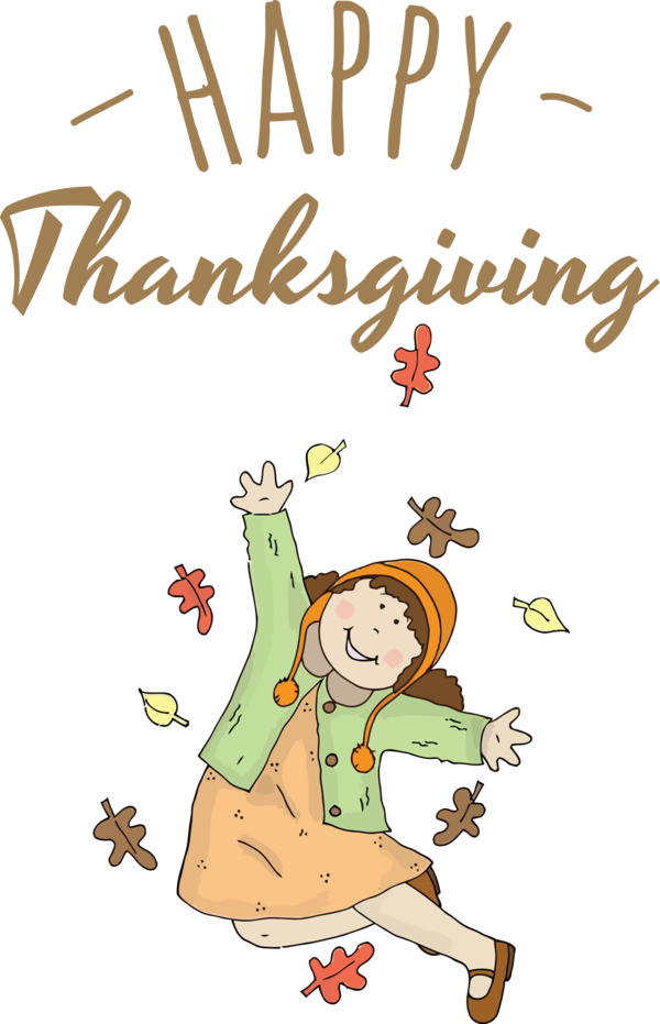 Transparent Thanksgiving Cartoon Text for Happy Thanksgiving for Thanksgiving