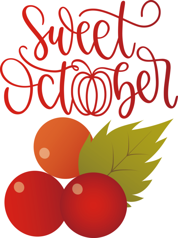 Transparent October Flower Natural food Line for Sweet October for October
