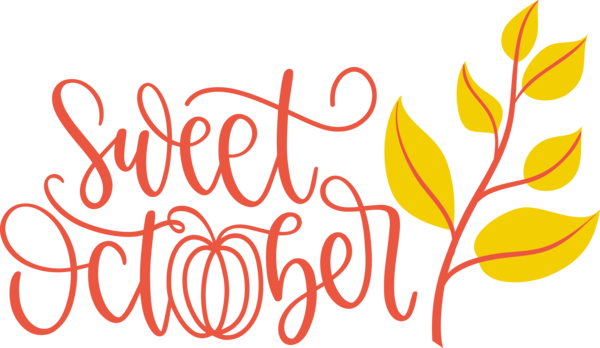 Transparent October October Painting Design for Sweet October for October