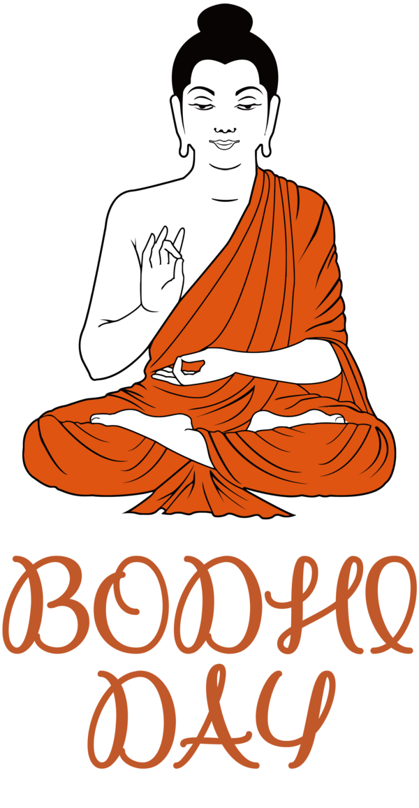 Transparent Bodhi Day Line art Gautama Buddha Shoe for Bodhi for Bodhi Day