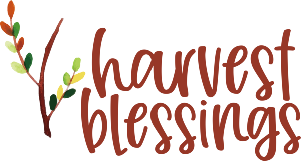 Transparent thanksgiving Font Logo Flower for Harvest for Thanksgiving