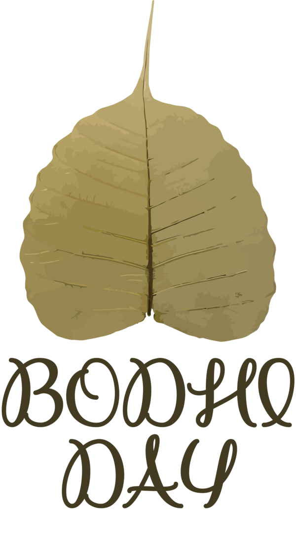 Transparent Bodhi Day Leaf Font Tree for Bodhi for Bodhi Day
