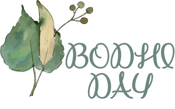 Transparent Bodhi Day Leaf Plant stem Design for Bodhi for Bodhi Day