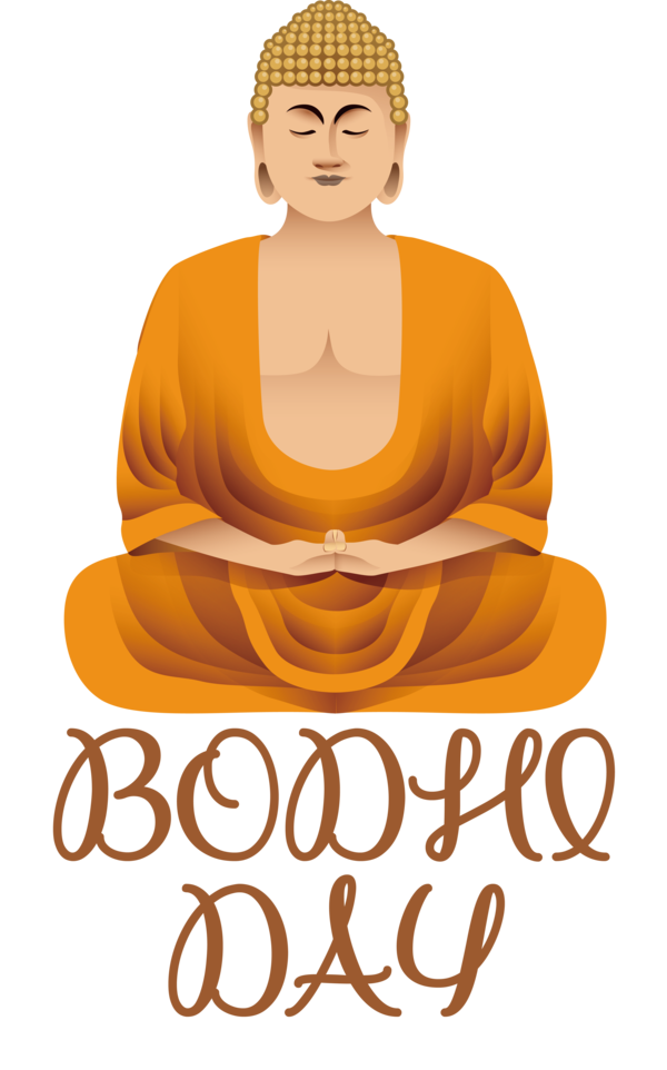 Transparent Bodhi Day Cartoon Logo Sitting for Bodhi for Bodhi Day