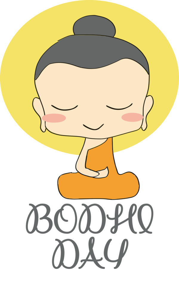 Transparent Bodhi Day Cartoon Human LON:0JJW for Bodhi for Bodhi Day
