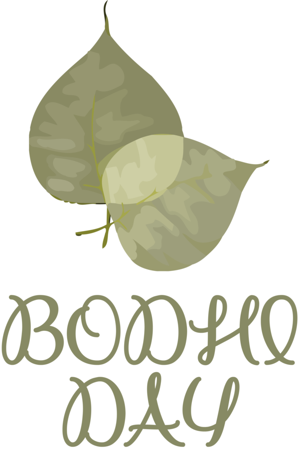 Transparent Bodhi Day Leaf Logo Plant stem for Bodhi for Bodhi Day