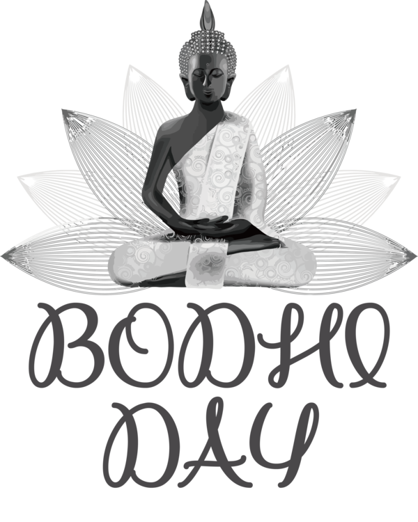 Transparent Bodhi Day Logo Font Meter for Bodhi for Bodhi Day